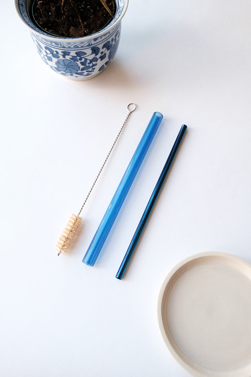 3Pc Glass Boba Straw Set