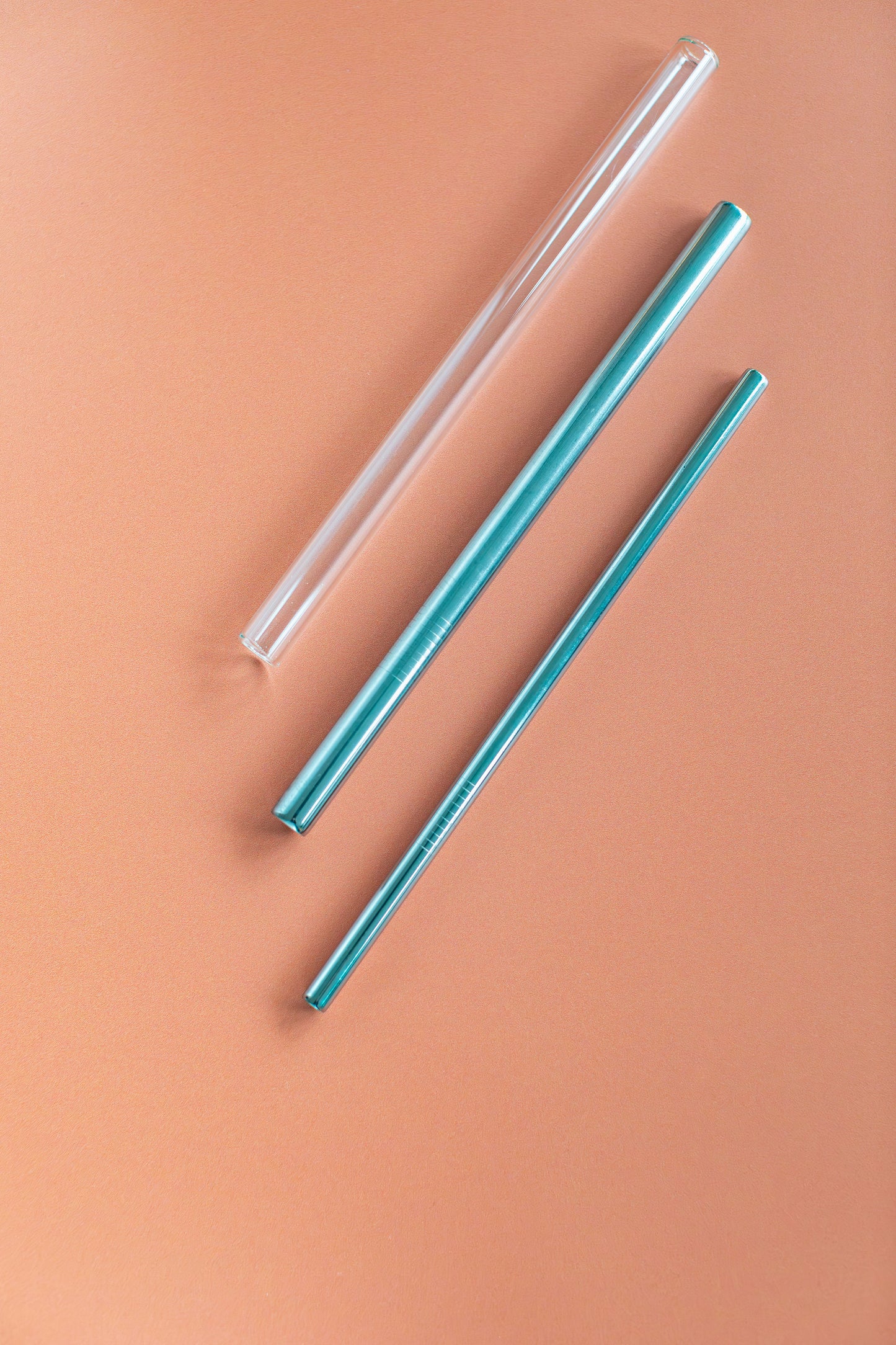 3Pc Glass Boba Straw Set