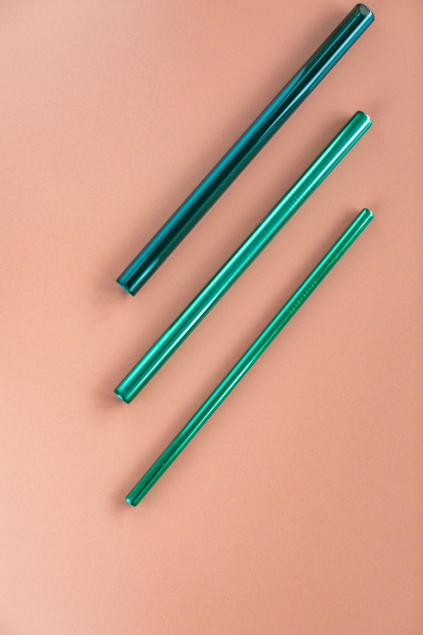 3Pc Glass Boba Straw Set